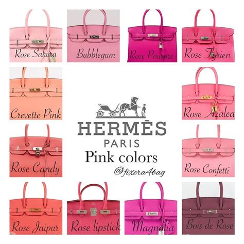 hermes handbags color chart.